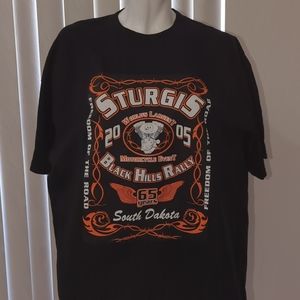 Vintage biker tee brand new rare black cotton t shirt black hills rally …